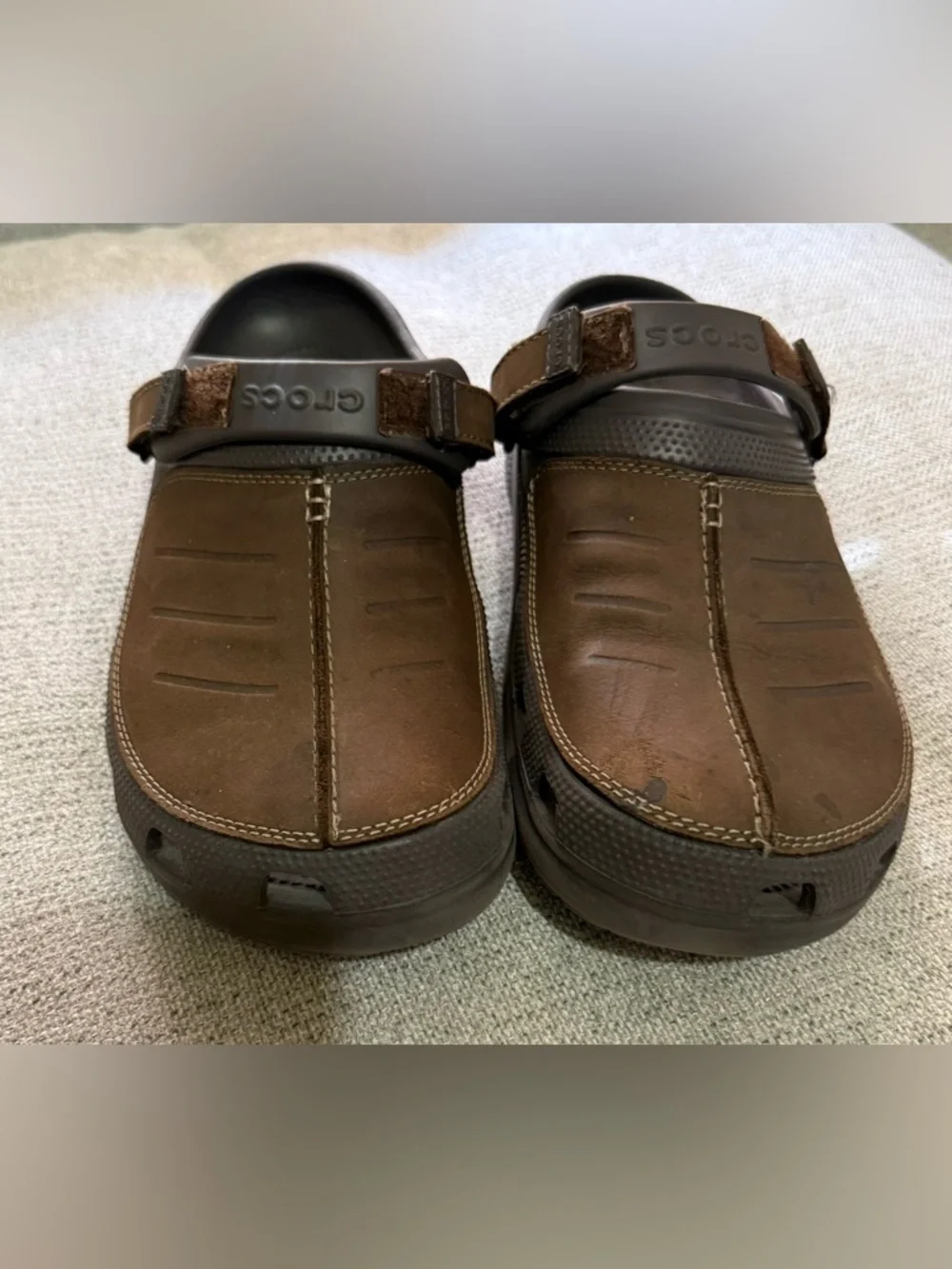 CROCS Men's Brown Slip-On Clog with Adjustable Strap